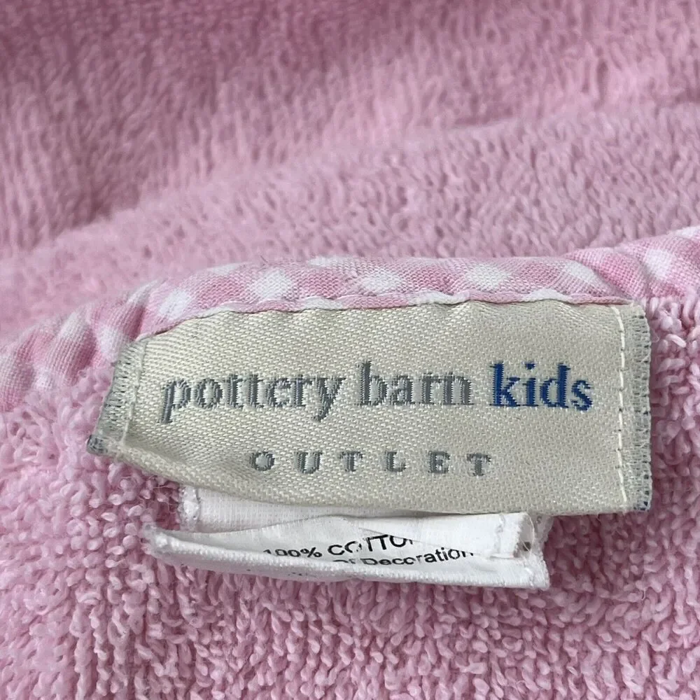 Pottery Barn Kids 3 Toddler Pink Butterfly Towels Hooded Wrap Bath Pool Beach